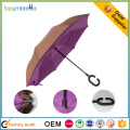 paraguas reversible de la capa doble de la moda japonesa de la venta caliente al revés